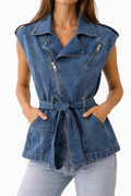 Chiodo Gilet Denim