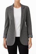 Blazer grigio fantasia senza bottone