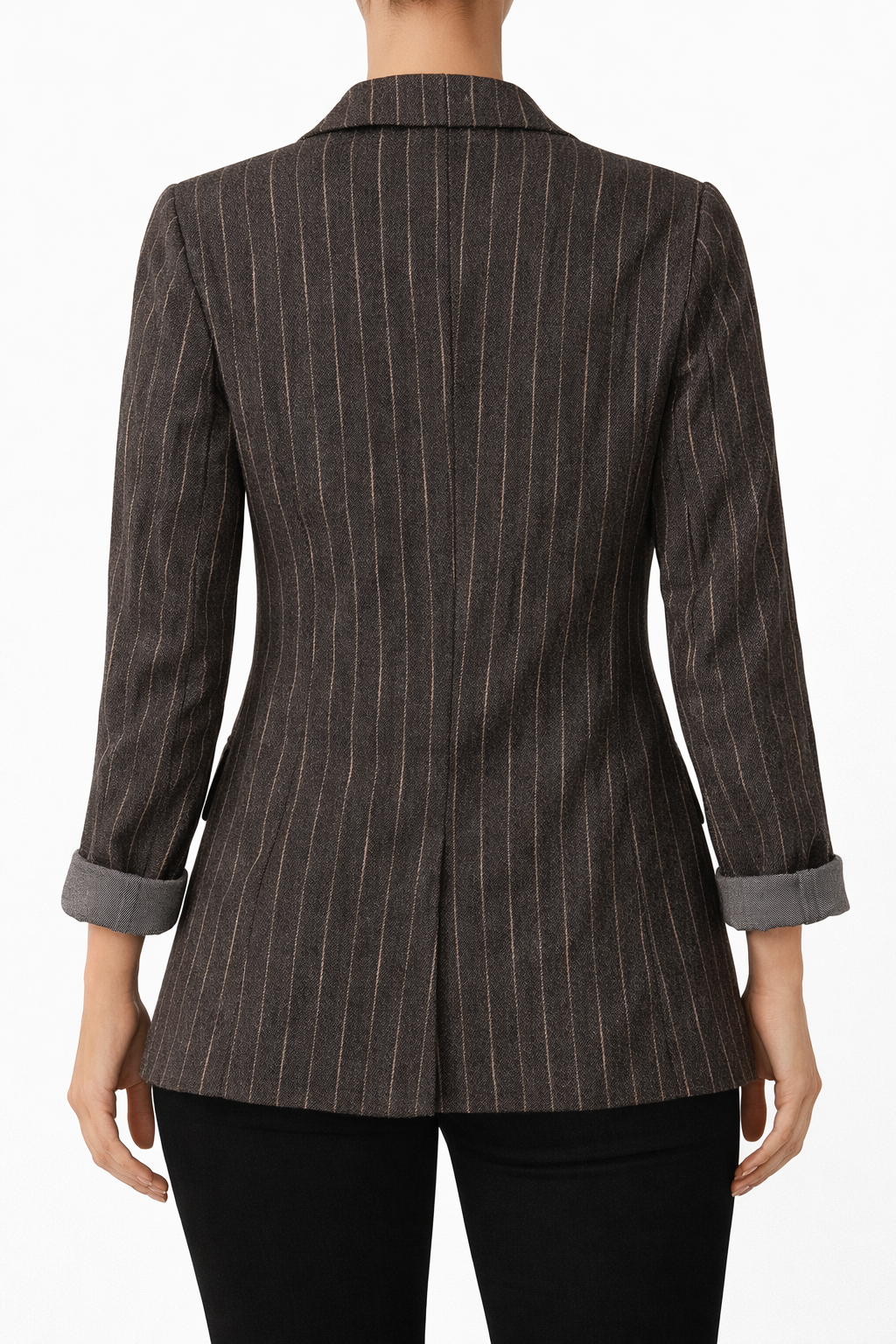 Blazer Donna Gessato con Bottone Elegante