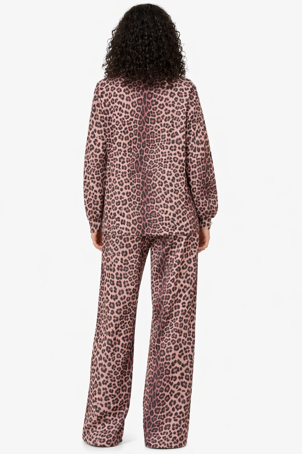 Completo Leopardato – Set Giacca Zip e Pantalone Wide Leg