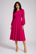 Abito Midi Fucsia Elegante – EUFORIA
