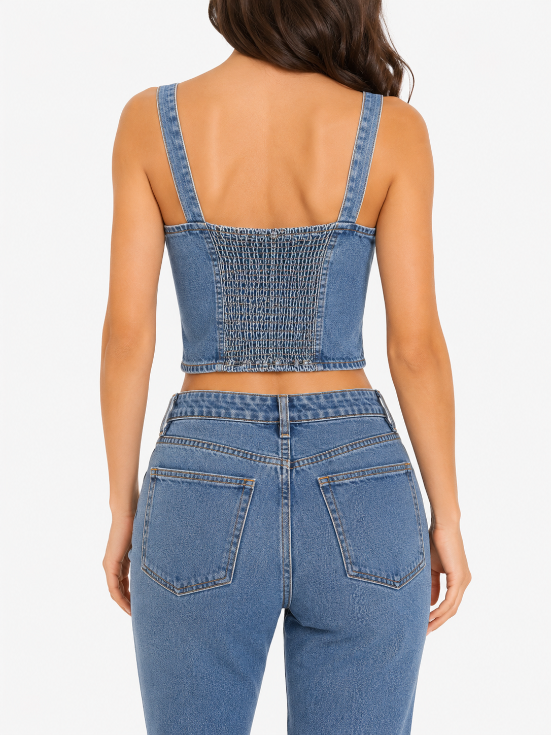 Top Denim Lace Blue